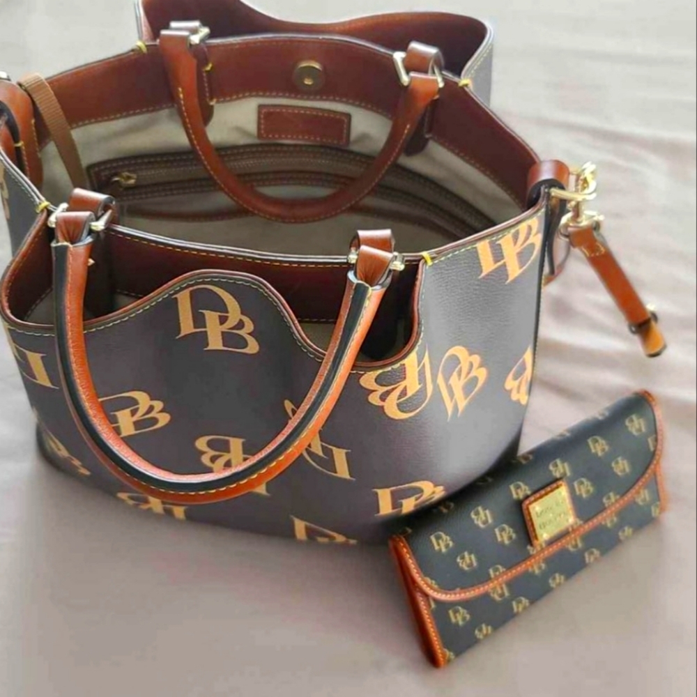 Dooney & Burke "Gretta Brenna" purse & "gretta continental clutch"